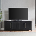Hudson&Canal - Meuble TV Chabot pour téléviseurs jusqu'à 75" - Grain noir-Caractéristiques assemblage facile