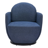 Zuo - Bant Chaise pivotante - Bleu-Soutien confortable des accoudoirs