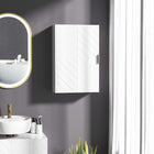 kleankin - Armoire murale de salle de bain avec étagères à 3 niveaux - blanc-L’armoire avec étagère à 3 niveaux permet de ranger vos produits de beauté et articles d’hygiène quotidienne