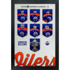Edmonton Oilers 16x20 PhotoGlass 2025 Conference Champions Player Banners - Impression encadree - 16" x 20"-Qualité supérieure - virtual frames