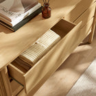 Modway - Cadence 6 tiroirs Courbe Commode, Chêne-Pieds cylindriques