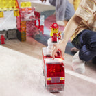 Magna-Tiles - Ensemble de construction magnétique Caserne de pompiers 50 pièces-Qualité supérieure: Les pièces MAGNA-TILES sont fabriquées à partir de plastique MABS non toxique de qualité alimentaire, sans BPA, sans phtalates et sans latex. Nos aimants sont sélectionnés en ayant les enfants à l’esprit. Les enfants peuvent donc séparer facilement les tuiles pour une construction sûre et sans frustration