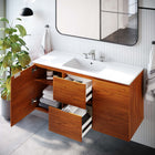 Modway - Scenic Fixation murale de 48" Vanette de salle de bain - Blanc cerise-Calleton de montage compatible avec les cloisons sèches