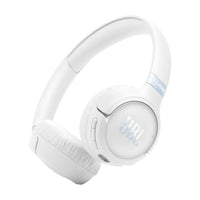 JBL - Tune 680NC Casque supra‑auriculaire sans fil avec réduction de bruit - Blanc-Son haute résolution JBL Pure Bass et son spatialisé