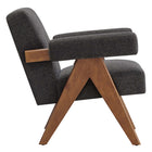 Modway - Lyra Tissu Fauteuil - Tissu gris foncé - Ensemble de 2-Rembourrage en mousse dense