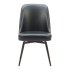 Zuo - Keppel Chaise de salle à manger pivotante - Noir - Ensemble de 2-Confort moelleux et matériaux durables