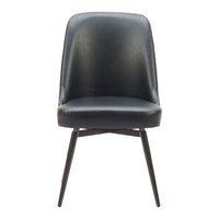 Zuo - Keppel Chaise de salle à manger pivotante - Noir - Ensemble de 2-Confort moelleux et matériaux durables