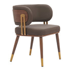 Zuo - Brew Chaise de salle à manger - Brun/Noyer-Assemblage requis