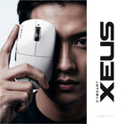 Cybeart - Xeus Souris de jeu sans fil à trois modes, ultra-légère - Blanc-Tri-mode (Bluetooth / 2,4 GHz / USB-C) pour un basculement fluide et une latence ultra-faible sur n’importe quel appareil