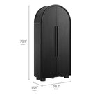 Modway - Bellamy Haute et voûtée Armoire de rangement - Noir-Charnières à fermeture douce
