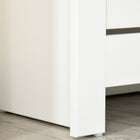 HOMCOM - Armoire à chaussures étroite avec 2 tiroirs basculants et étagère réglable pour entrée - blanc-Conception anti-basculement pour éviter qu'il ne se renverse 
