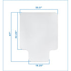 Mount-It! - Tapis de chaise avec rebord, 35,5 po x 47 po, vinyle transparent-6
