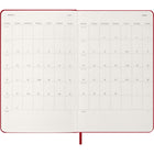 Moleskine - 2026 Classic 12 mois couverture rigide agenda semainier - 5 po x 8.25 po - rouge écarlate-Autocollants Pour Personnaliser Votre Emploi Du Temps Et Autocollants « Année » Pour Le Dos Du Carnet
