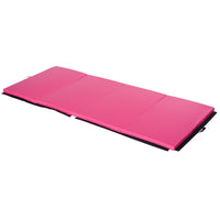Soozier - Tapis De Gymnastique Pliant 4 pi L x 10 pi L x 2 po P - Tapis D’Exercice Avec Poignées Pour Yoga - Mma - Arts Martiaux - Rose-Tapis de roue parfait pour les exercices de roulades, programmes d'entraînement, pilates, étirements, yoga, arts martiaux, gymnastique, activités en garderie, et plus encore  