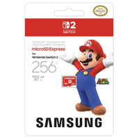 Samsung - microSD Express Card for Nintendo Switch 2 - 256GB -Augmentez votre espace de stockage avec des cartes microSD Express