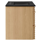 Modway - Render Fixation murale de 30" Vanette de salle de bain - Noir de chêne-Tiroirs à extension complète