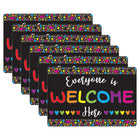 Ashley Productions - Smart Poly Tapis de souris pour ordinateur - 8" x 10" - Tout le monde est le bienvenu ici - Cœurs - Paquet de 6-Commencez votre journée du bon pied avec ces accessoires élégants et fonctionnels qui arborent des citations inspirantes et des expressions positives.