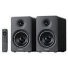 Edifier - Haut-parleur actif compact M90 BT 6.0, audio Hi-Res, puissance RMS de 100 W, avec haut-parleur médium-basse de 4 po, tweeter de 1 po et entrée HDMI eARC – Noir-L’architecture acoustique comprend des haut-parleurs médium-grave en aluminium de 4 po à longue excursion ainsi que des tweeters à dôme en soie de 1 po. Propulsé par deux amplificateurs en classe D à haute efficacité, le système offre une puissance totale de 100 W RMS pour un son puissant, détaillé et dynamique