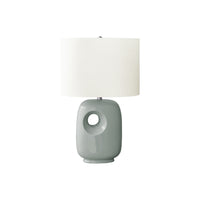 Monarch Specialties - Luminaire - 26 po H Lampe De Table - Céramique Verte - Abat-Jour Ivoire / Crème - Contemporain - Moderne-Lampe de table contemporaine de 26 pouces de haut, dotée d'une élégante base en céramique vert clair et d'un design découpé, alliant parfaitement l'esthétique moderne à la fonctionnalité pour illuminer tout salon, bureau ou chambre à coucher