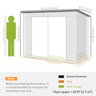 Outsunny - Abri de rangement extérieur 8 pi x 4 pi avec porte verrouillable et 2 évents-Deux fentes de ventilation permettent à l'air frais d'entrer

