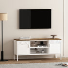 Manhattan Comfort - Meuble TV moderne Landen 47,3 po - Blanc-Recommandé pour un écran de télévision jusqu'à 40 pouces