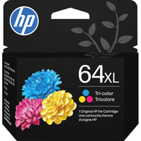 HP - Cartouche d'encre d'origine, tricolore 64XL (N9J91AN#140)-Tricolore