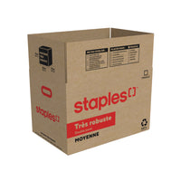 Staples - Boîte De Déménagement Très Robuste - Moyenne - 23 po larg. x 15 po haut. x 15 po prof. - Kraft-La boîte en carton ondulé Kraft offre une protection solide et fiable à vos besoin de déménagement