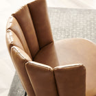 Modway - Virtue Cuir végane Chaise à manger Ensemble de 2 - Black Tan-Épingles de pied non marquées