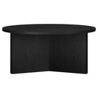 Hudson&Canal - Table basse ronde Anders de 91 cm de largeur, , grain noir-Caractéristiques assemblage facile