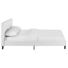 Modway - Anya Tissu Lit plein, Blanc-Base en contreplaqué robuste et rembourré