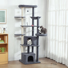 PawHut - Arbre à chat extra haut 79 po, grande tour pour chats d’intérieur-Hauteur de 78,7 po (200 cm), convient pour 2 à 3 chats 