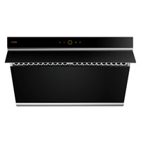 Fotile - JQG7507 Hotte aspirante à ventilation inclinée - 30 po - Noire-Verre trempé noir
