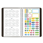 Blueline - Agenda Scolaire Hebdomadaire/Mensuel - 8 po H x 5 po l - Noir - Anglais-Section mots de passe