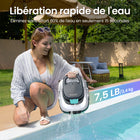 Aiper - Scuba 800 Nettoyeur robotisé sans fil pour piscine - Aspirateur automatique pour piscines hors sol plates - 860 pieds carrés-Système d'alerte sonore clair pour les mises à jour d'état