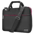 Vangoddy - Sac bandoulière élégant pour ordinateur portable 13 pouces - Gris/Rose-Matériau de qualité supérieure. Tissu déperlant pour protéger votre appareil de l’humidité