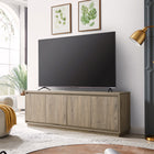 Hudson&Canal - Meuble TV Presque pour téléviseurs jusqu'à 75" - Chêne gris vieilli-Caractéristiques assemblage facile