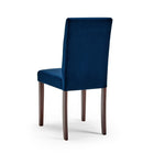 Modway - Prosper 5 pièces Velours rembourré Ensemble à manger - Cappuccino Navy-Pieds en bois effilés