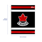 Hilroy - Cahier Hockey Canada Avec Logo 2002 – 10 ½ po H x 8 ⅝ po l – Noir/Blanc-Pages perforées 