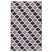 Modway - Lida Treillis marocain Tapis de comédie 8 pi l x 10 pi L - Charbon de bois et noir-Tapis à treillis marocain