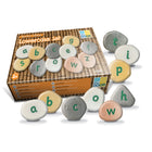 Galets minuscules de l'alphabet Yellow Door - lot de 26 -Galets tactiles avec beaucoup de valeur ludique et d'apprentissage