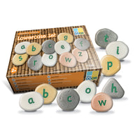 Galets minuscules de l'alphabet Yellow Door - lot de 26 -Galets tactiles avec beaucoup de valeur ludique et d'apprentissage