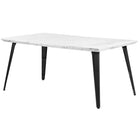 Homy Casa -  Bureau moderne 63 po L - Blanc marbré-Espace de travail spacieux de 63 po pour multitâche et réunions