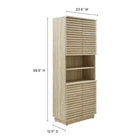 Modway - Render Grand Faux travertin Armoire de rangement pour linge in Travertin-Construction en panneaux de particules