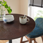 Modway - Lippa Rond de 28 po Bois Bar Table, Noyer cerisier noir-Sièges 2