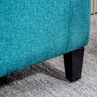 HOMCOM - Banc de rangement avec pouf à dessus rabattable - vert-Dimensions totales : 36,25 po l x 15,75 po P x 15,75 po H 