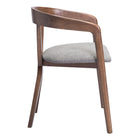 Zuo - Cairo Chaise de salle à manger - Gris tourterelle/Noyer-Dimensions: 20,5 po L x 23,4 po L x 29,5 po H
