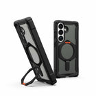 UAG - Étui Plasma XTE Rugged avec béquille et aimants pour Samsung Galaxy S26, Noir/Orange-Construction composite ultralégère