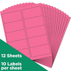 JAM Paper Étiquettes adresse pour le courrier, 2 x 4 po, rose rythmé, 240 par paquet-4 x 2 po