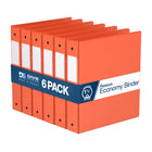 Davis Group Super économie, Reliure à anneaux ronds 1.5 po, paquet de 6 – Orange-3 Reliure À Anneaux