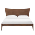 Modway - Astra Bois Lit plateforme Queen, Noyer-Matelas non inclus